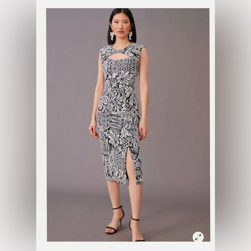 Black and white Anthropologie sheath dress